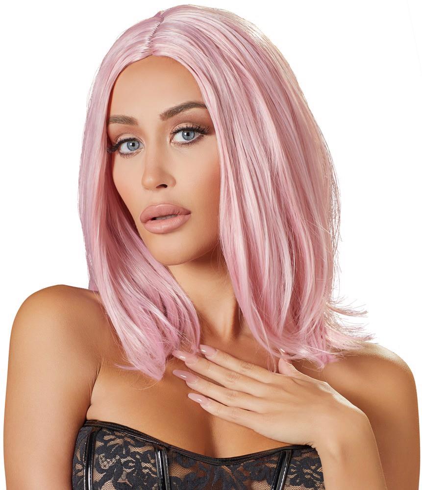 3-Wig, bob, pink-3