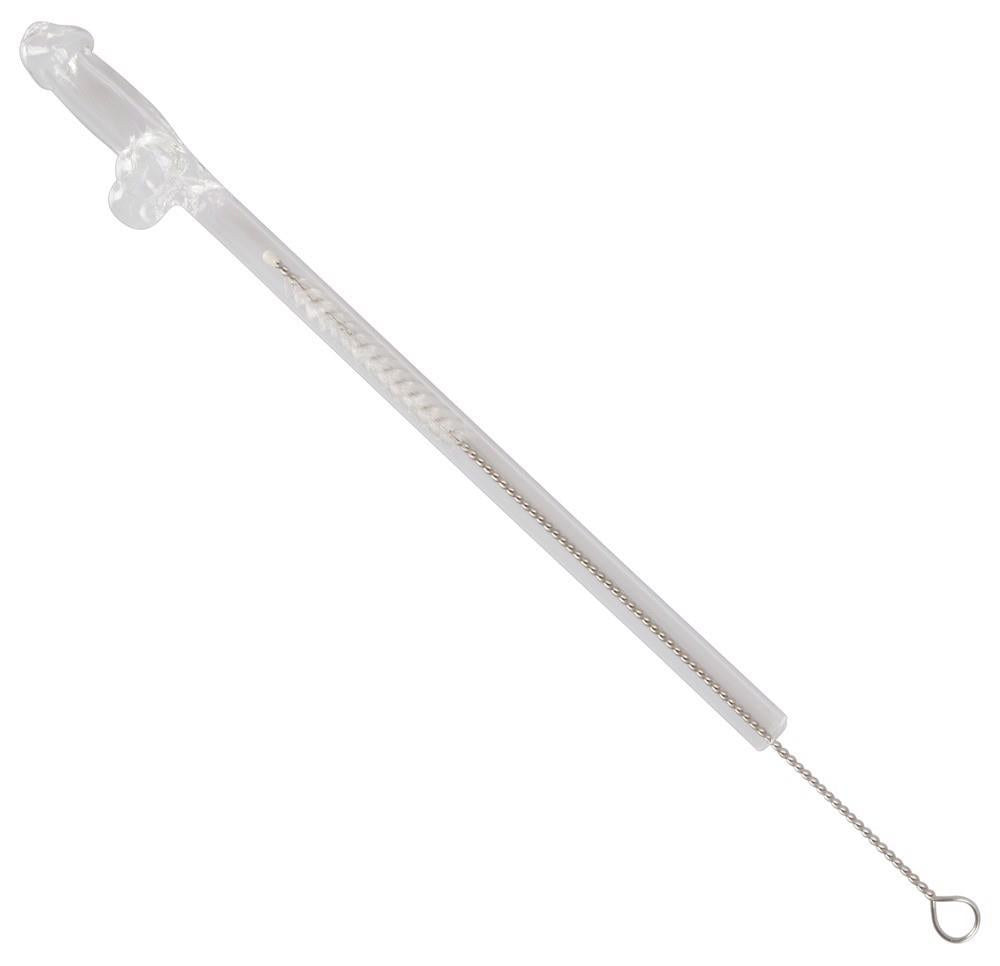 14-Glass Drinking Straw Willy x 4-14