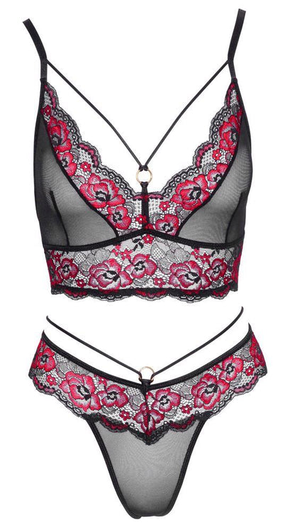 5-Bra Set black/red L-5