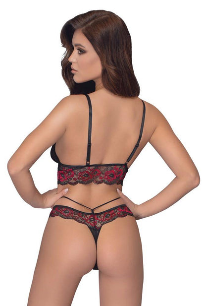 7-Bra Set black/red L-7