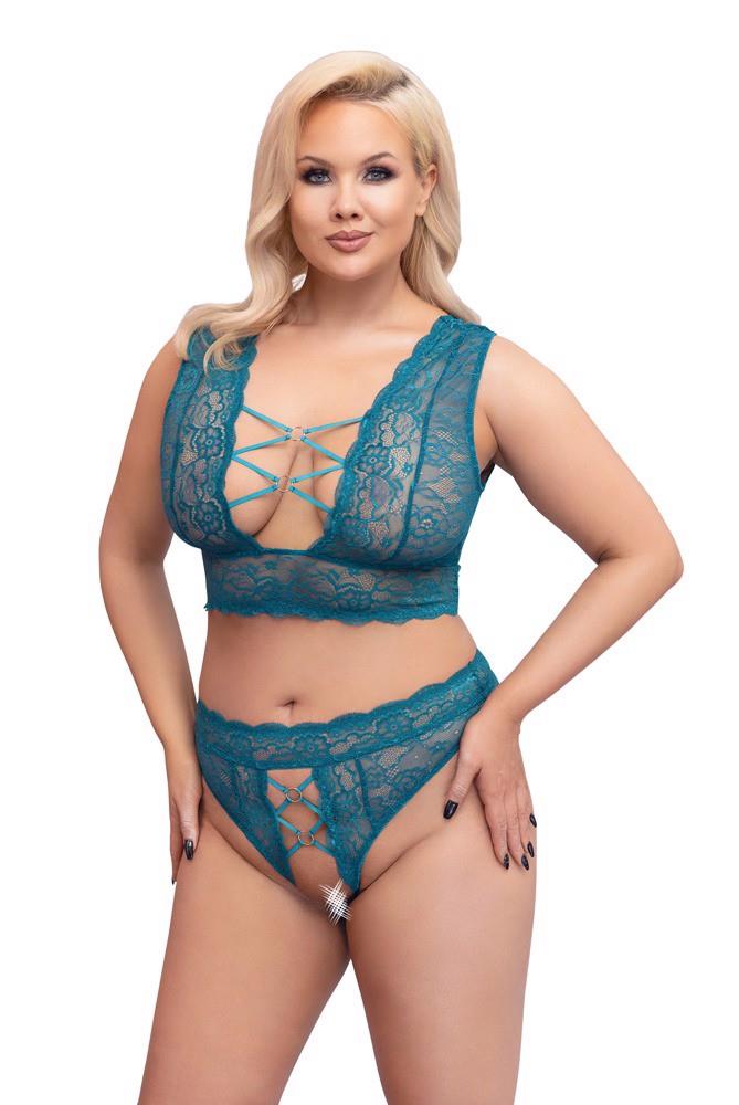 2-Bra Set teal XL-2