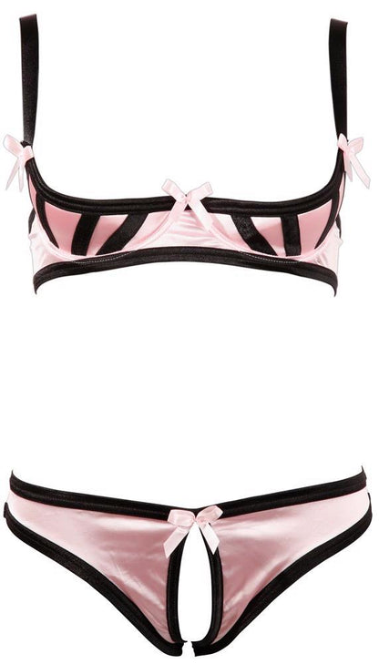 6-Half-cup Bra Set Rose 80B/M-6