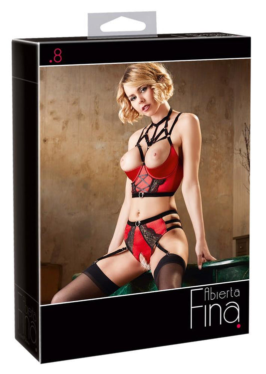 1-Shelf Bra Set red 80B/M-1