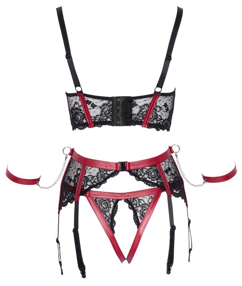 13-Shelf Bra Set black/red S-13