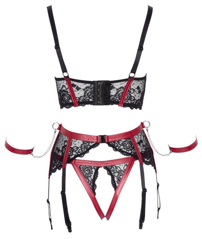 13-Shelf Bra Set black/red S-13