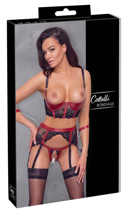 1-Shelf Bra Set black/red L-1
