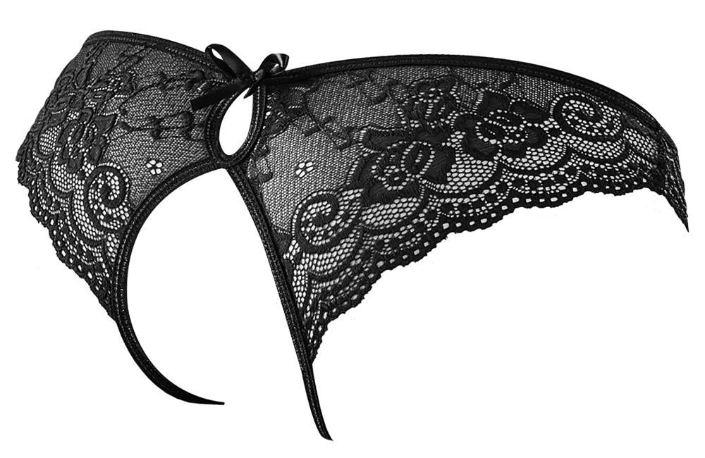 6-Crotchless Lace Briefs M-6