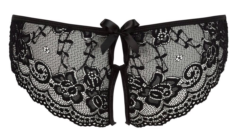 7-Crotchless Lace Briefs L-7