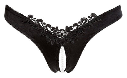 14-G-String Pearls black S-14