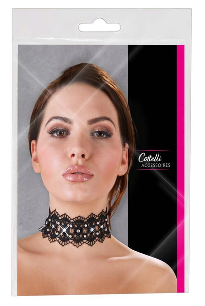 1-Naszyjnik obroża choker haftowany z kamykami-1