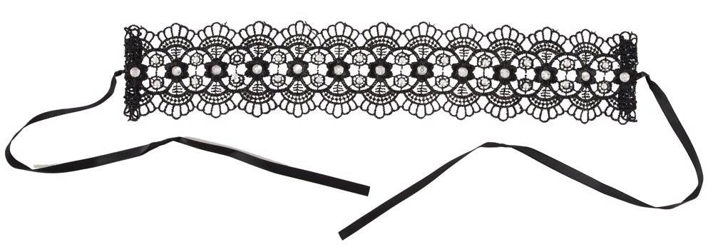 6-Naszyjnik obroża choker haftowany z kamykami-6