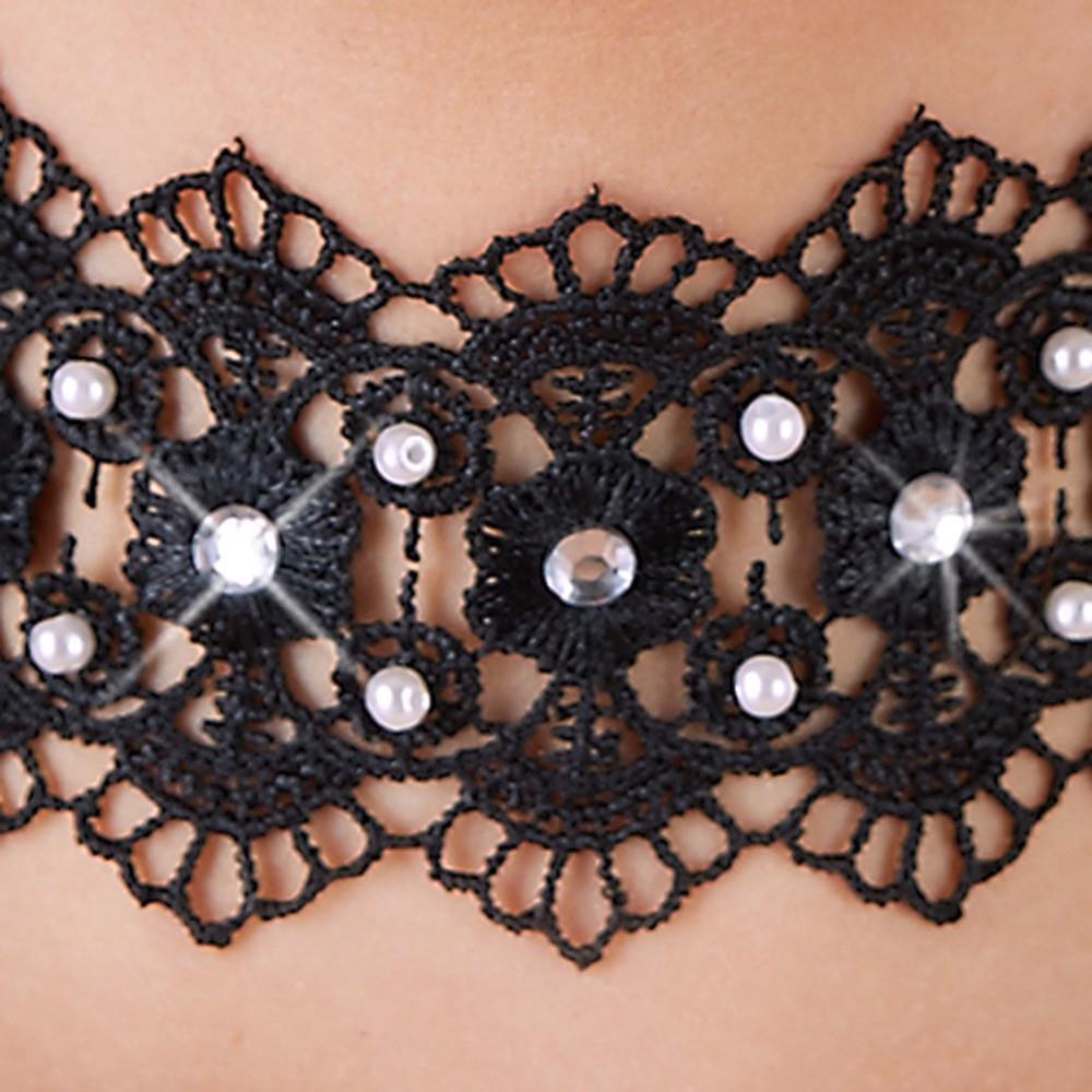 7-Naszyjnik obroża choker haftowany z kamykami-7