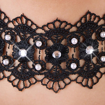 7-Naszyjnik obroża choker haftowany z kamykami-7