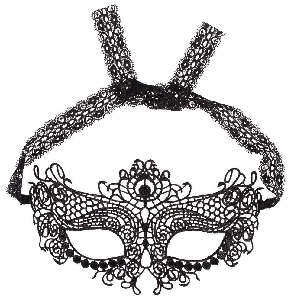 3-Koronkowa ozdobna maseczka maska na twarz głowę-3
