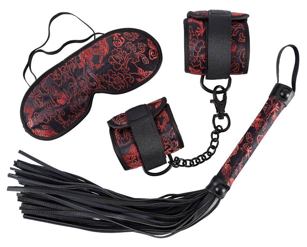 2-Zdobiony haftem zestaw akcesoriów do bdsm bondage-2