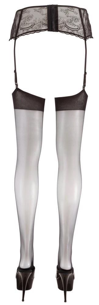 5-Pończochy erotyczne czarne do pasa cienkie 20den-5