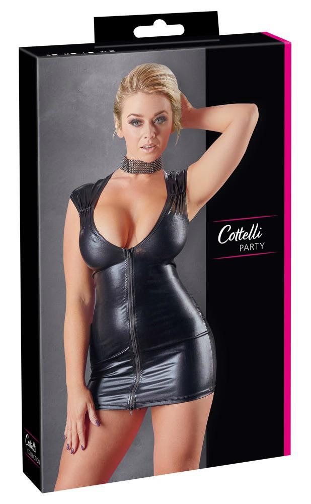 1-Wet Look Dress with Zip L-1