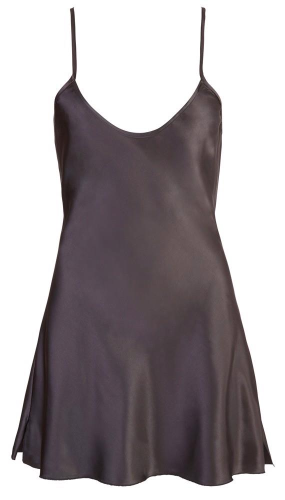 3-Satin Chemise Black L-3