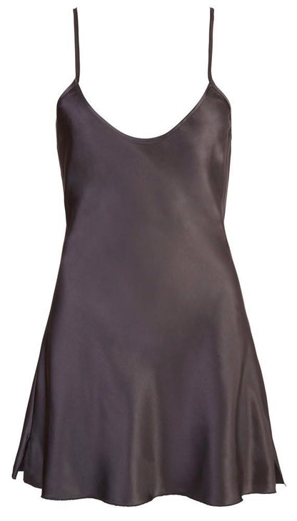 3-Satin Chemise Black L-3