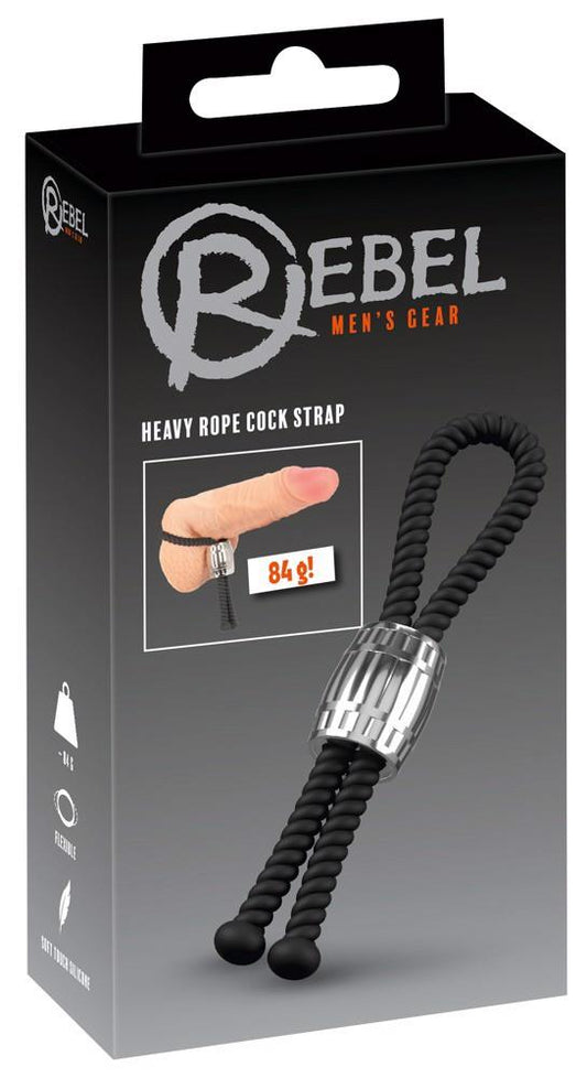 1-Rebel Heavy Rope Cock Strap-1