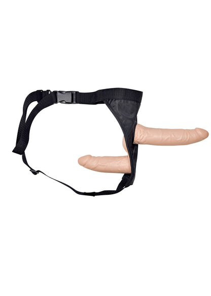 4-Uprząż z podwójnym dildo penisem sex lesbijski-4