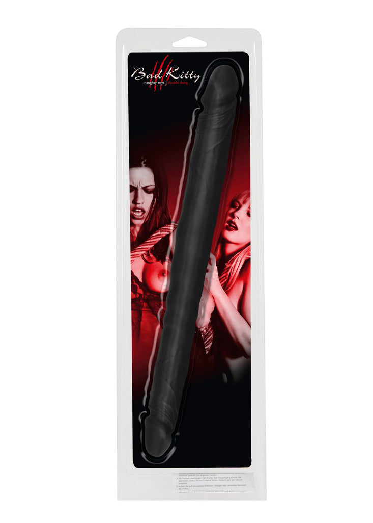 3-Czarne dildo lesbijskie silikonowe podwójne 40cm-3