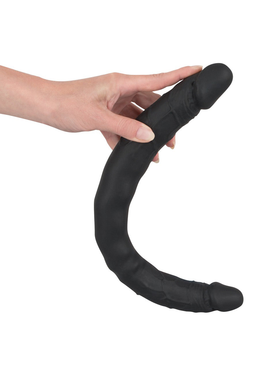 10-Czarne dildo lesbijskie silikonowe podwójne 40cm-10