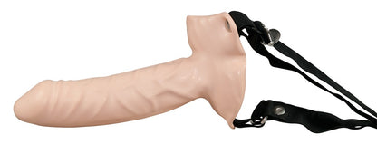 4-Strap-on uprząż czarna realistyczne dildo 15 cm-4
