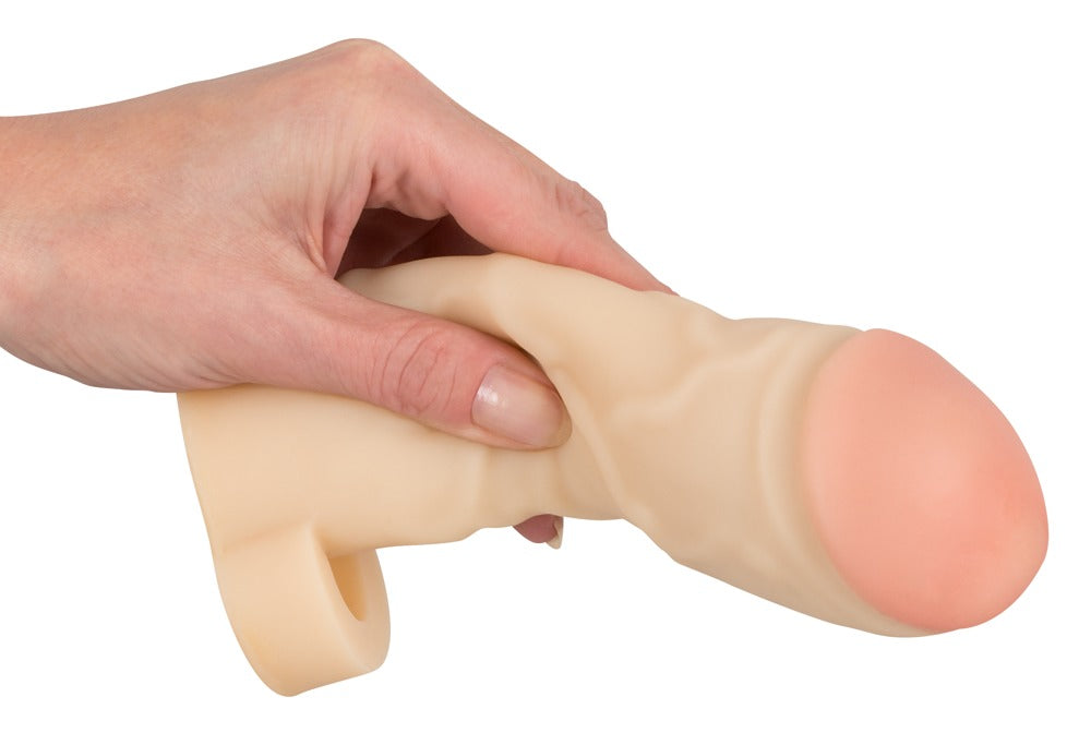 16-Nakładka na penisa z pierścieniem na jądra 17cm-16