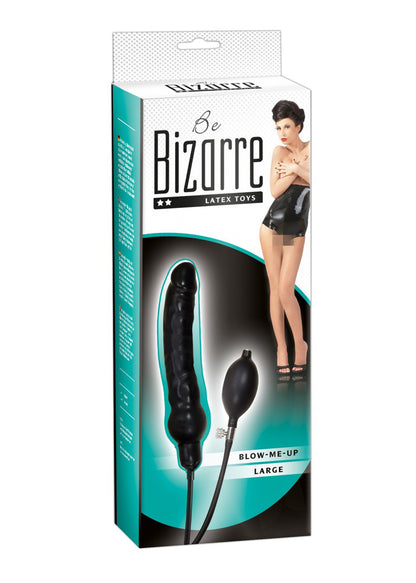 1-Nadmuchiwane czarne dildo penis z lateksu 25 cm-1