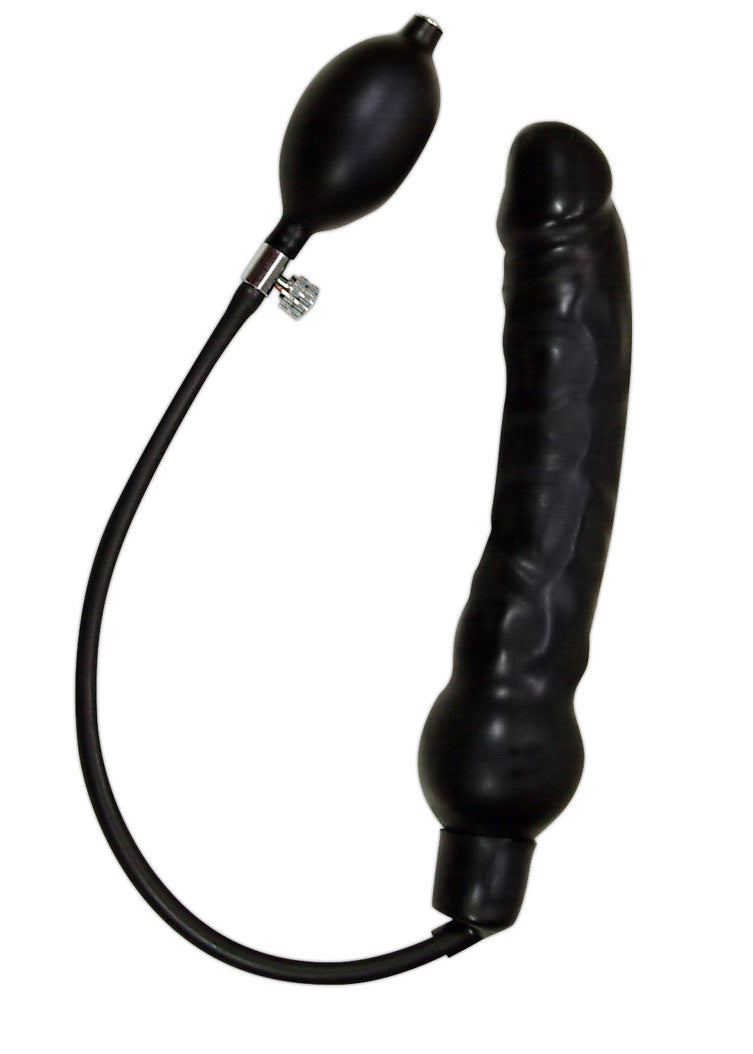 3-Nadmuchiwane czarne dildo penis z lateksu 25 cm-3