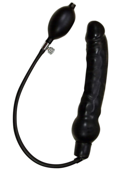 3-Nadmuchiwane czarne dildo penis z lateksu 25 cm-3