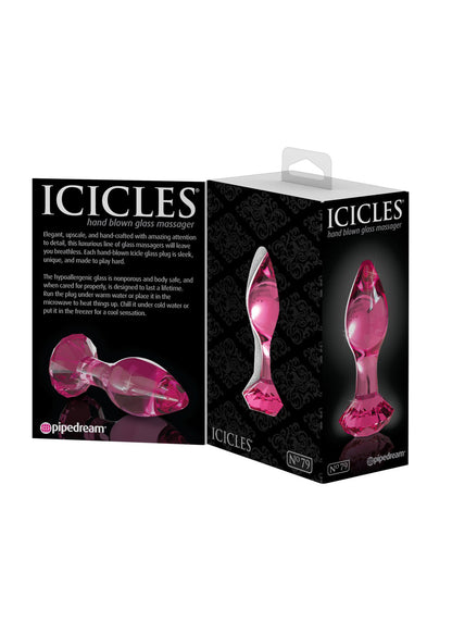 10-Gładki śliski korek analny ze szkła zatyczka 9cm-10