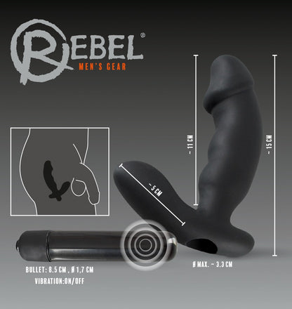 11-Męski wibrator analny do stymulacji prostaty 15cm-11