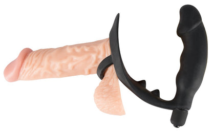 16-Pierścień na penisa jądra z masażerem prostaty-16