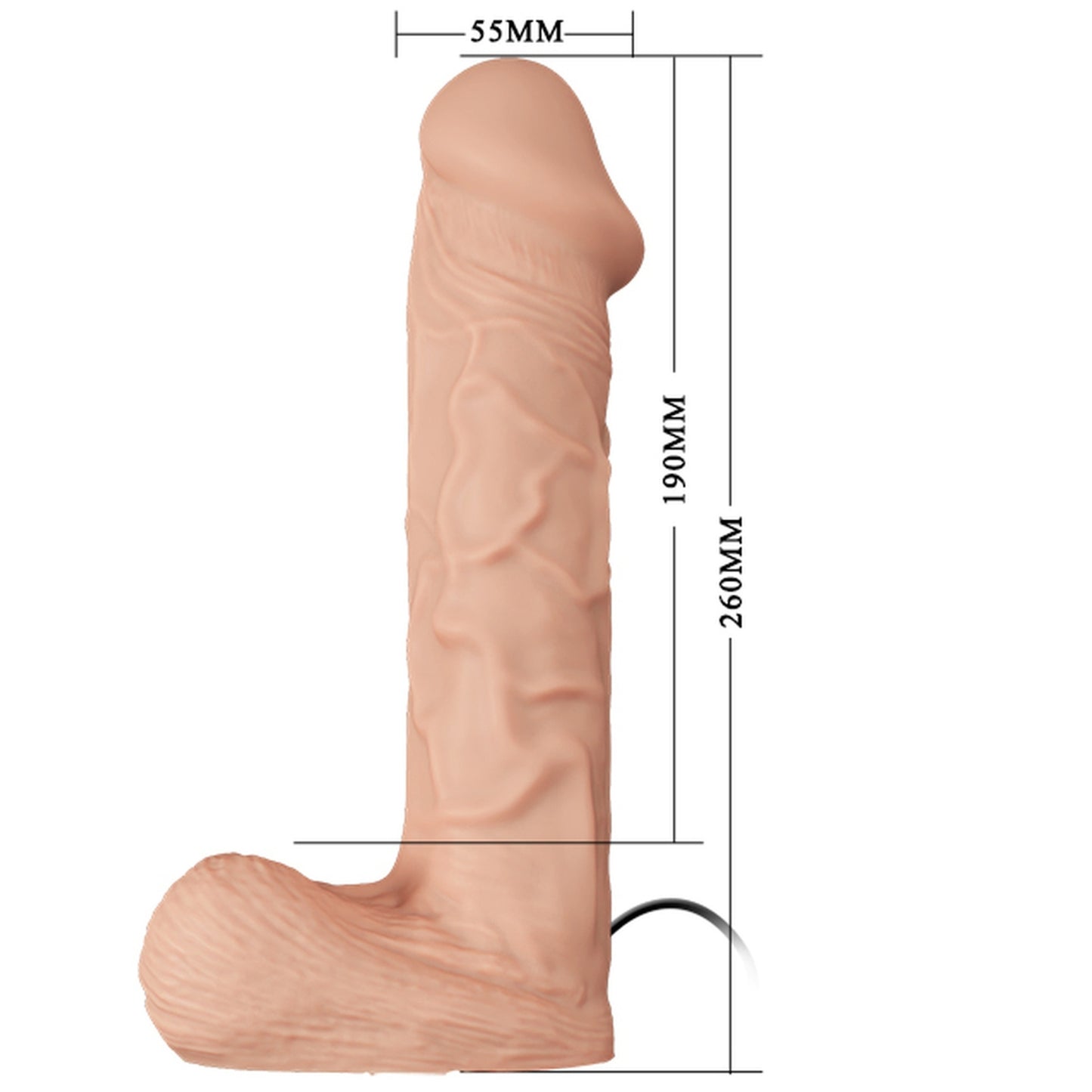 15-Dildo realistyczny penis wibracje strap-on 26cm-15