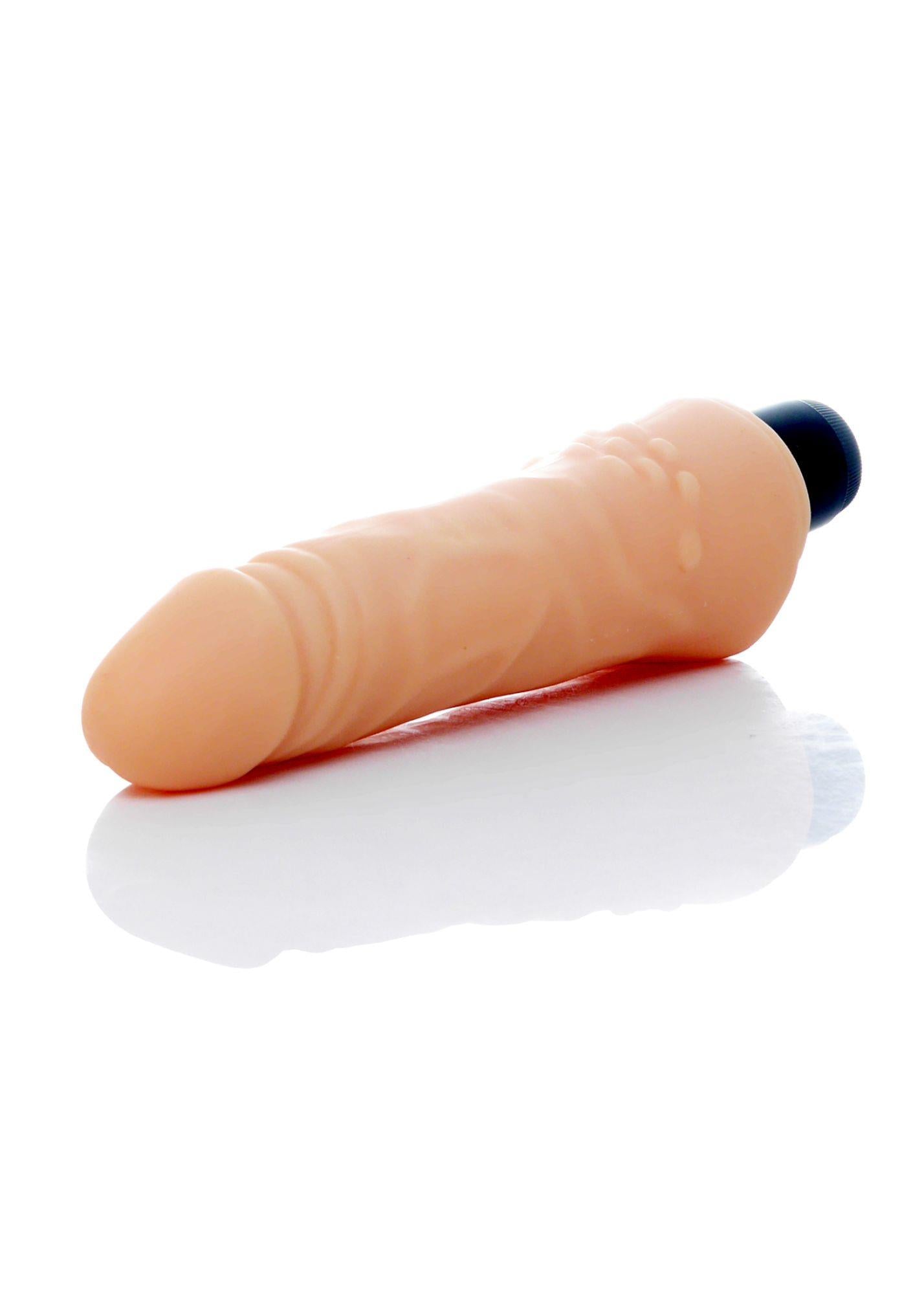 3-Wibrator damski naturalny wypustki cyberskóra 18cm-3
