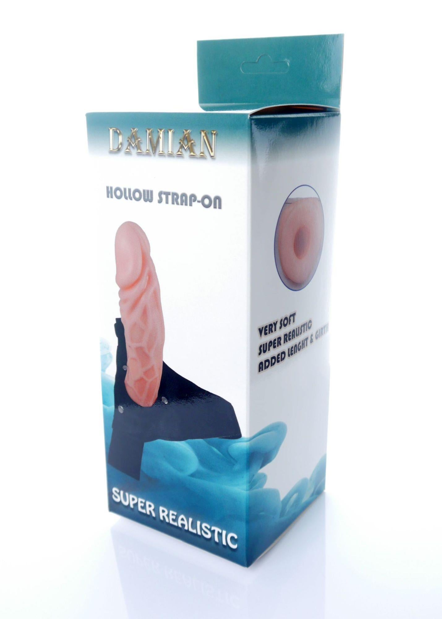 1-Penis na szelkach sex proteza pusta strapon 16cm-1