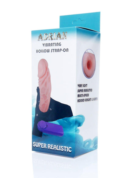 2-Strapon proteza penisa pusta dildo wibrator 16cm-2