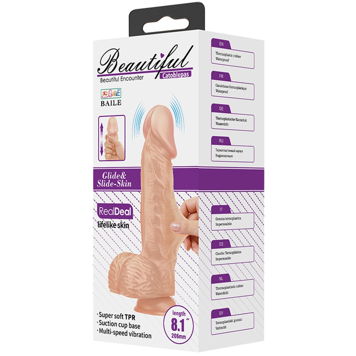 15-Dildo realistyczny sztuczny penis z wibracjami-15