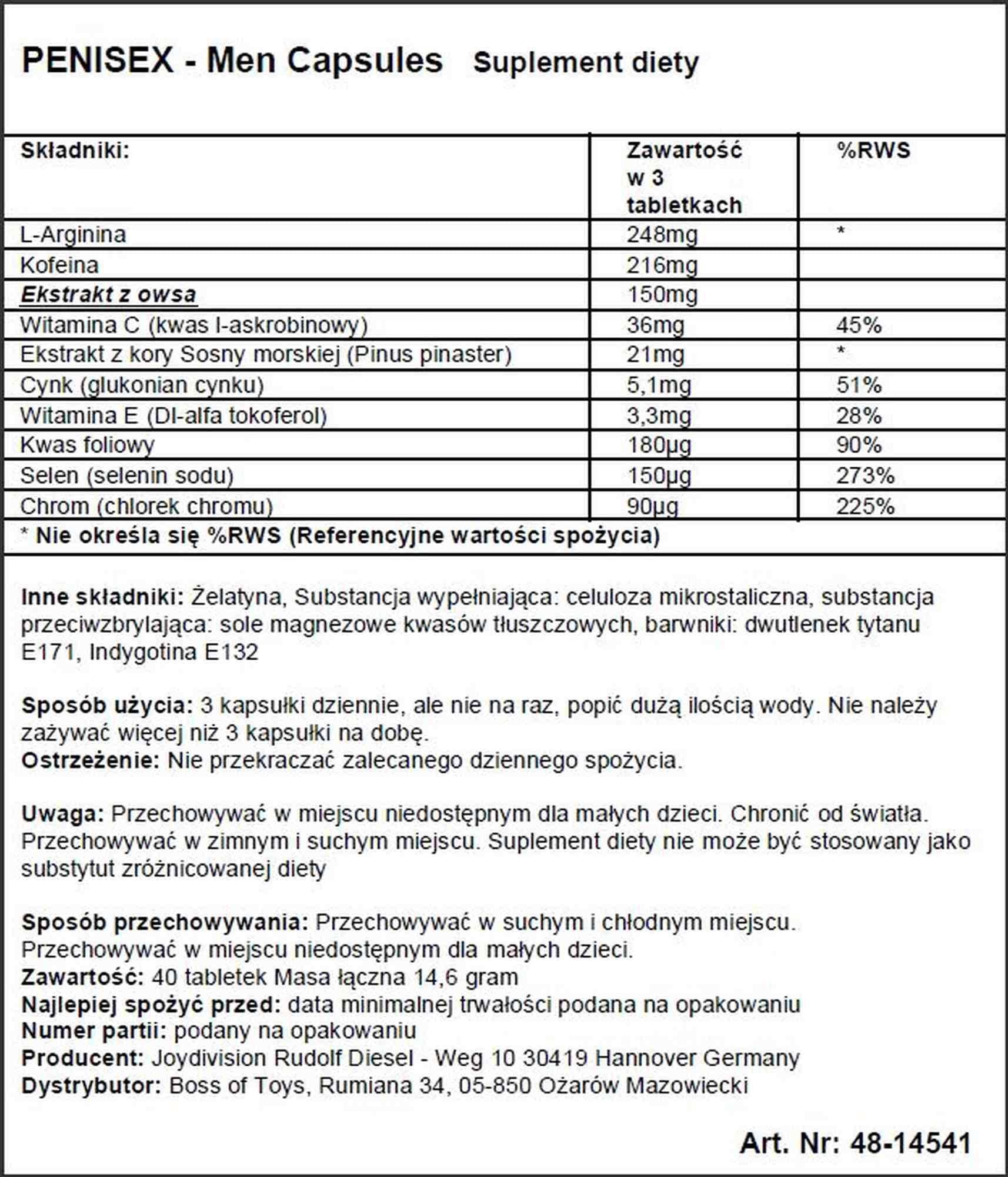 3-Tabletki powiększające penisa erekcję potencję 40-3