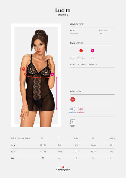 7-Komplet sex koszulka stringi obsessive lucita l/xl-7