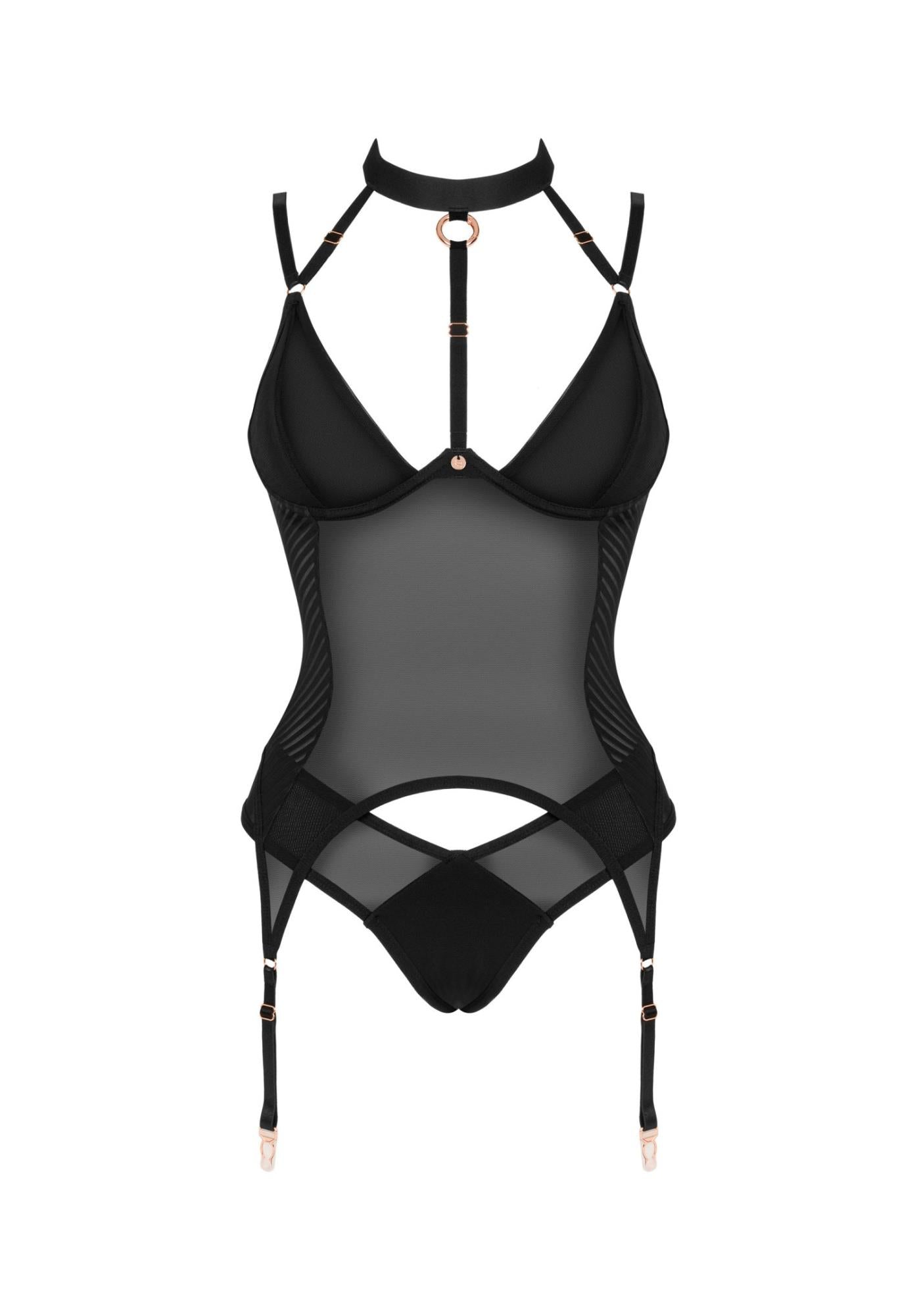 5-Brasica gorset erotyczny sexowny komplet figi XS/S-5
