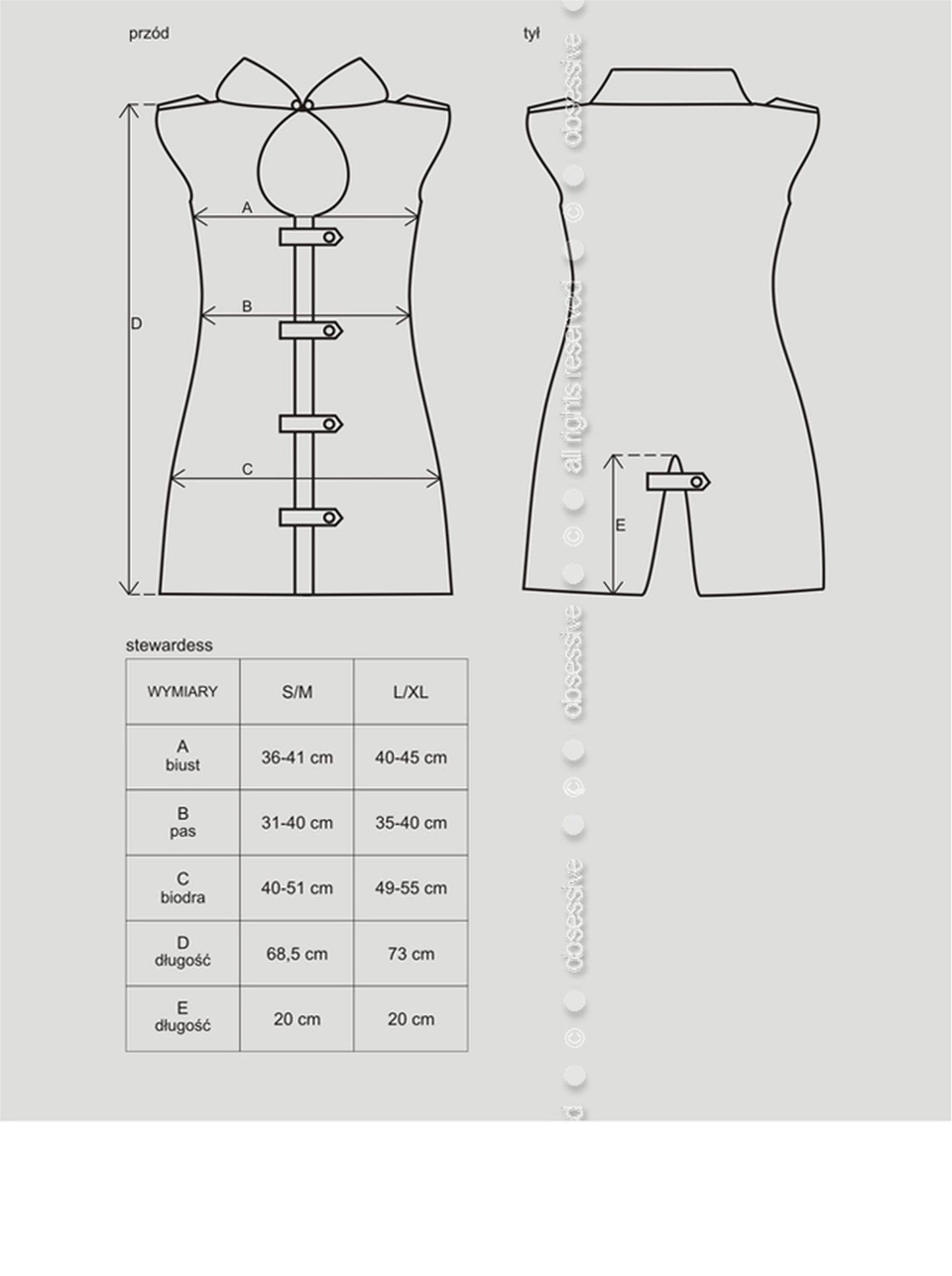 3-Stewardessa kostium strój przebranie obsessive s/m-3
