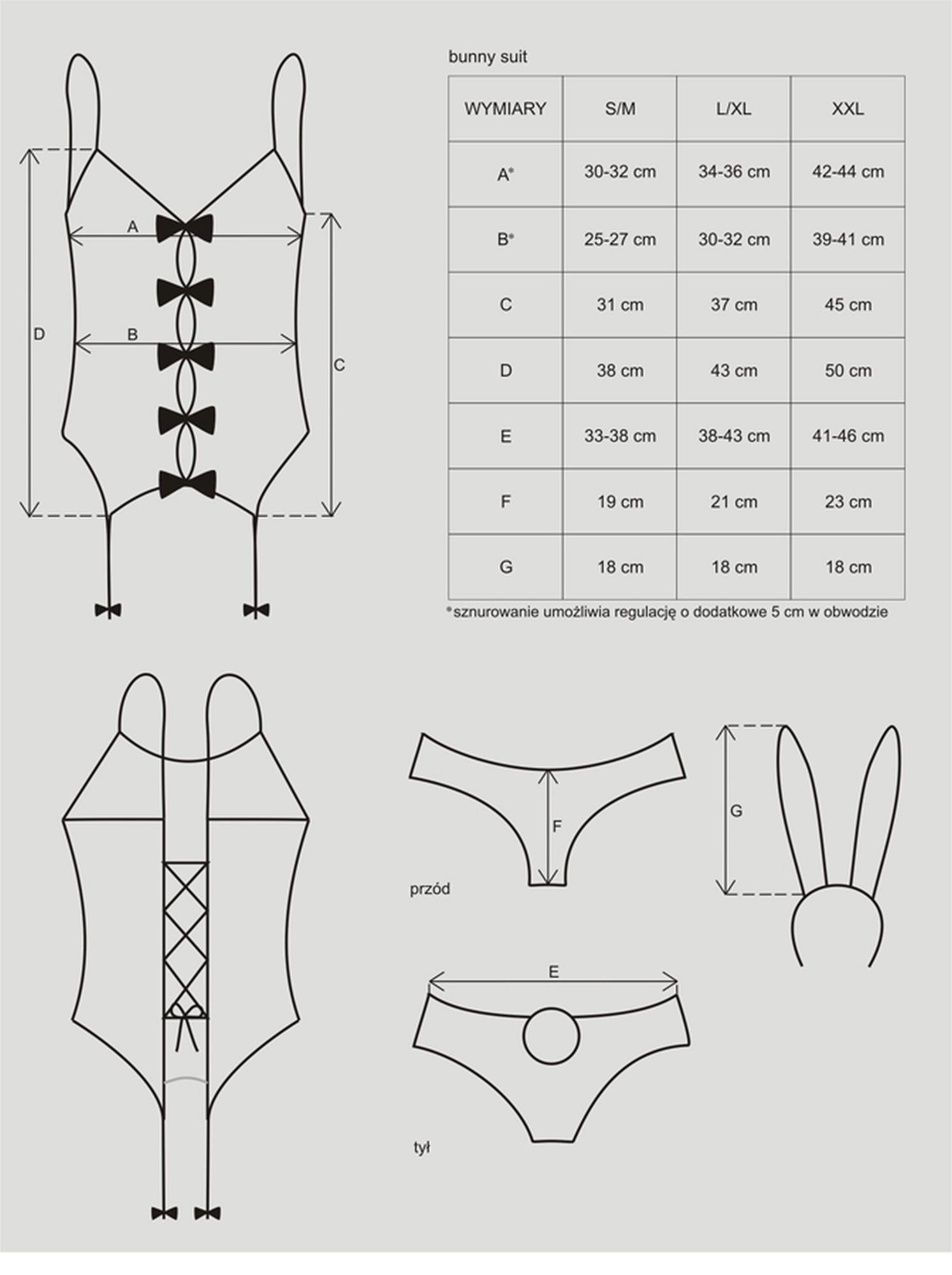 5-Figlarny sex kostium strój króliczek obsessive s/m-5
