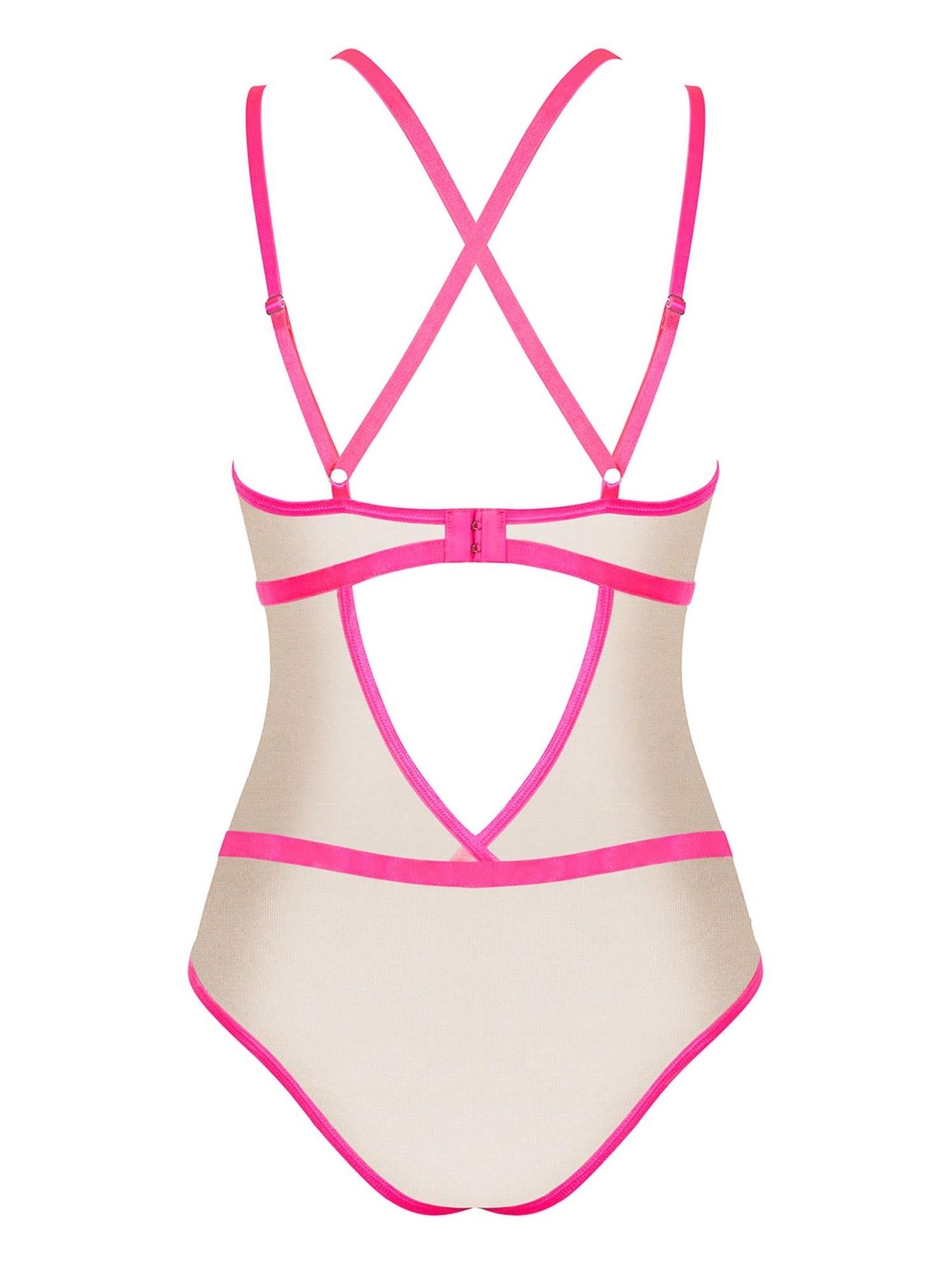 6-Body erotyczne prześwitujące obsessive nudelia lxl-6