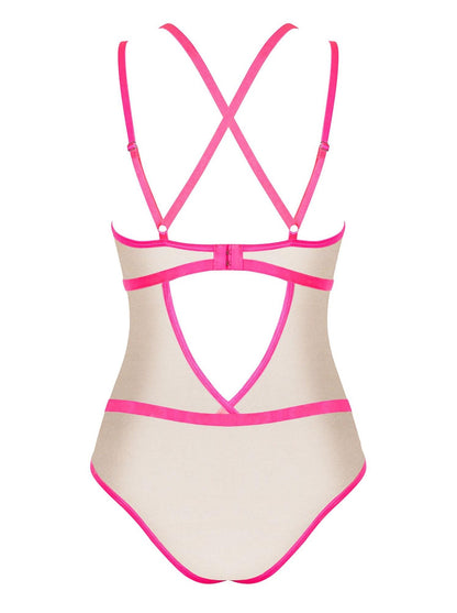 6-Body erotyczne prześwitujące obsessive nudelia lxl-6
