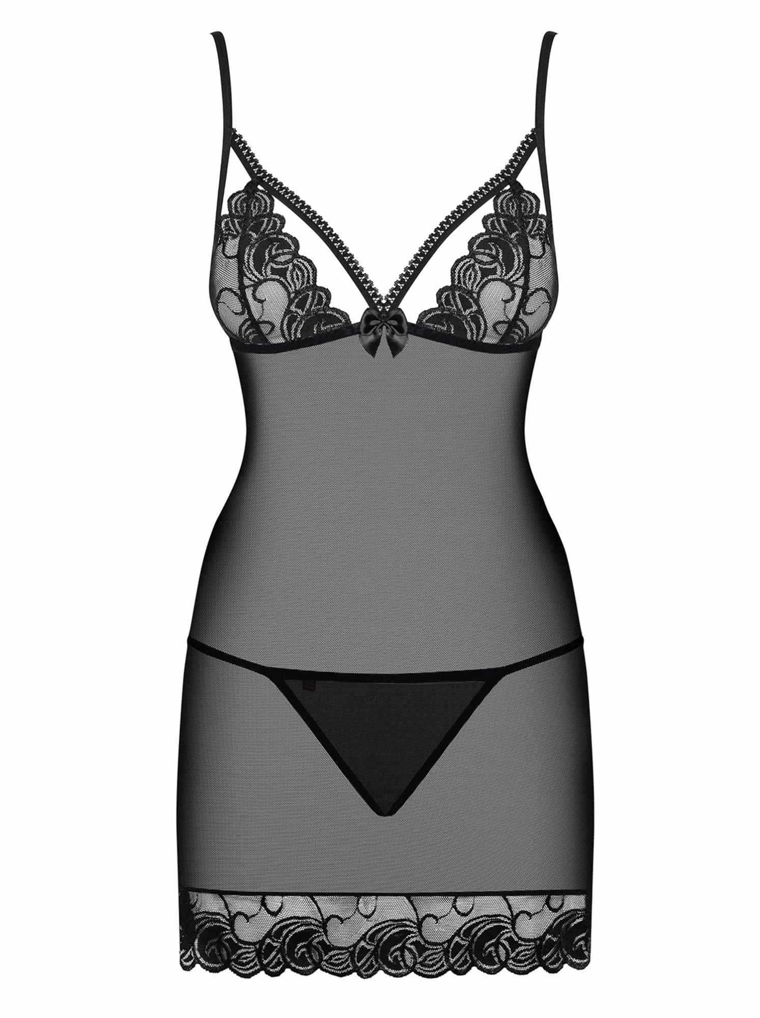 4-Przejrzysta koszulka komplet stringi wonderia s/m-4
