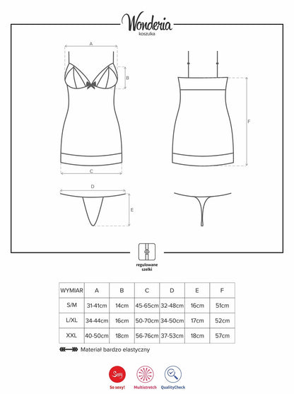 3-Przejrzysta koszulka komplet stringi wonderia l/xl-3