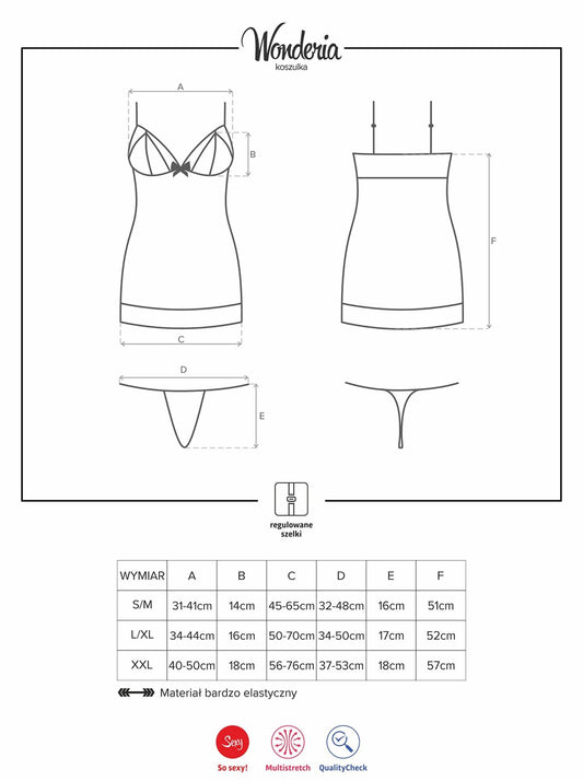 3-Przejrzysta koszulka komplet stringi wonderia l/xl-3